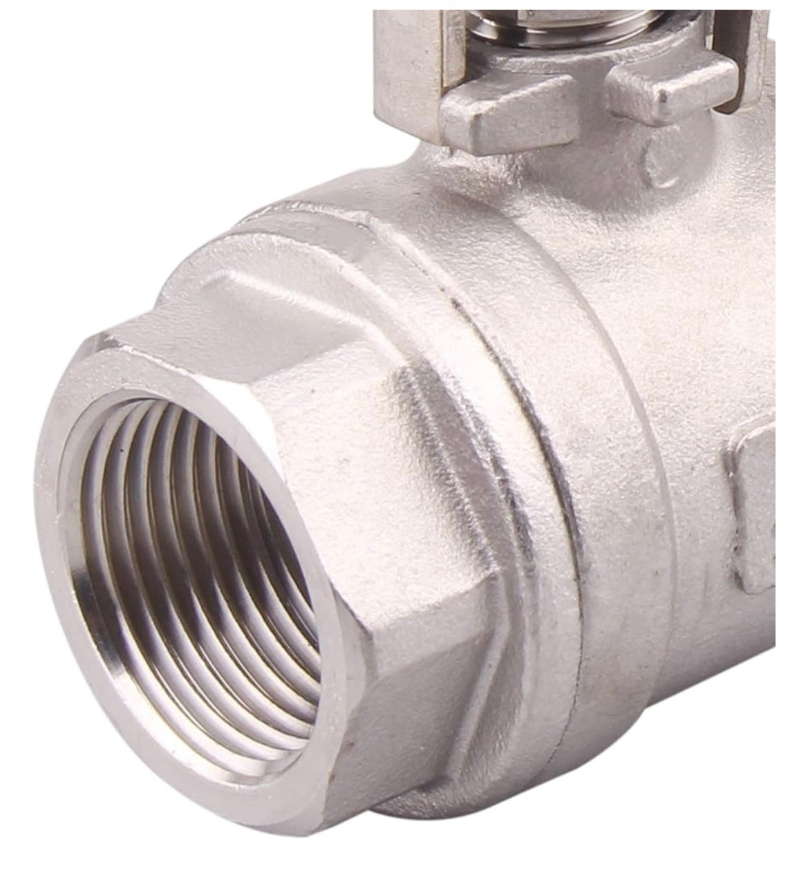 Stainless Steel 304 Ball Valve, 2-Piece Full Port Heavy Duty for WOG with Locking Device (3/4" NPT)